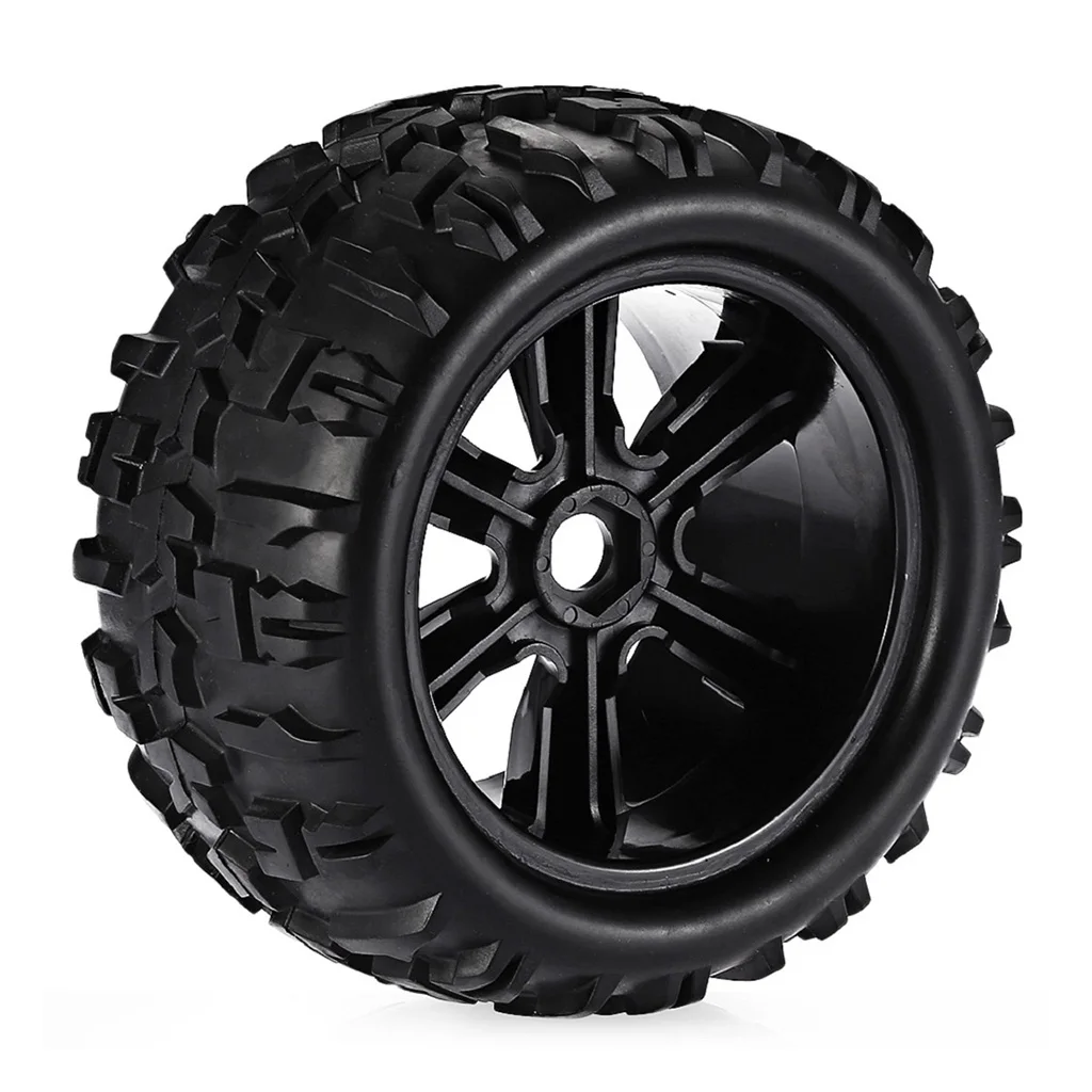 2 Pieces 1/8 Climbing RC Car Truck Wheels Tires for HSP HPI E-MAXX Savage LRP Spare Parts