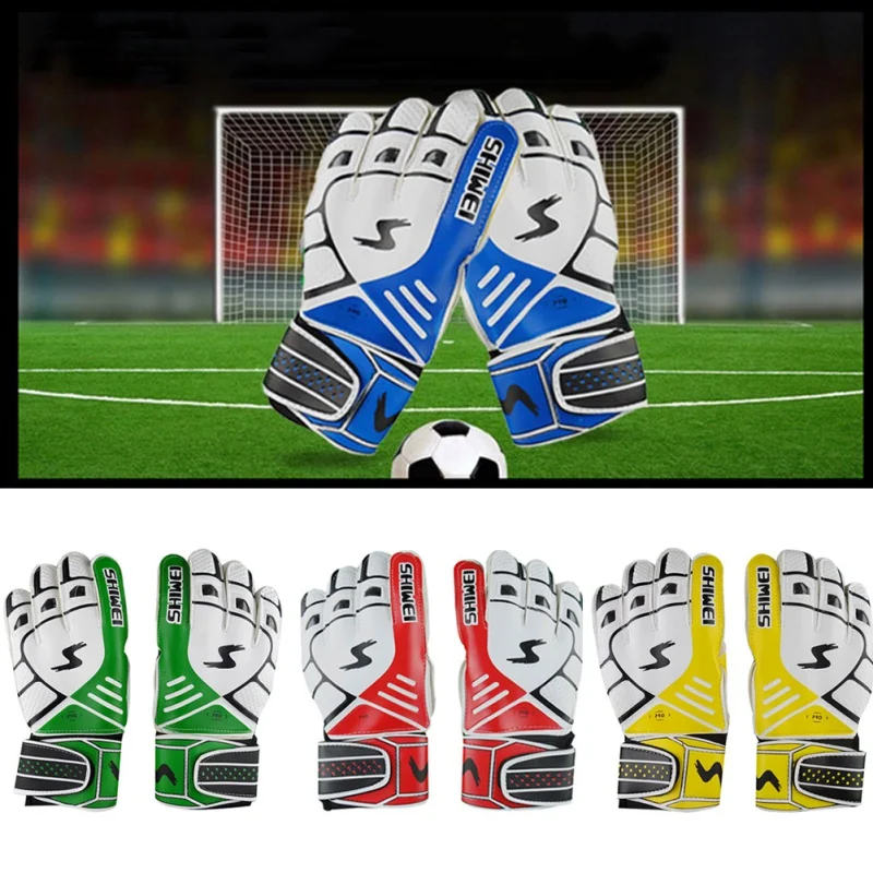 

Outdoor Sports Football Goalie Gloves Adult PU Latex Goalkeeper Gloves Goalkeeper Football Anti-Slip Finger Gloves