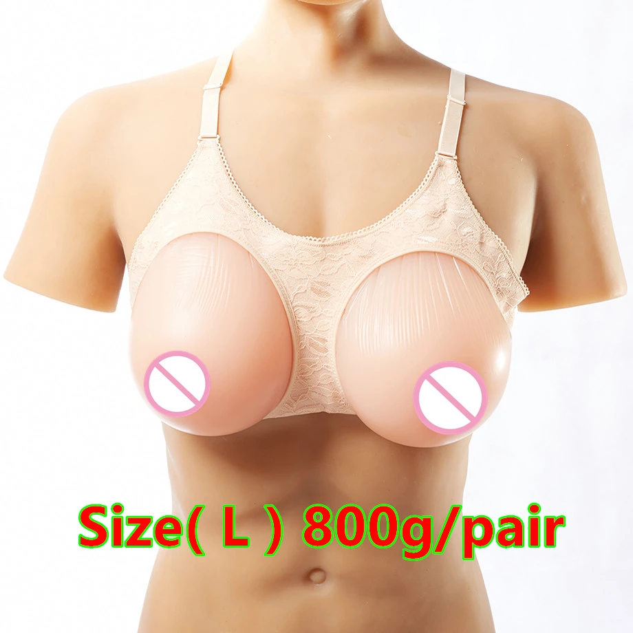 

800g/pair C Cup Silicone Breast Forms Drag Queen Shemale Artificial False Breasts Boobs Teardrop