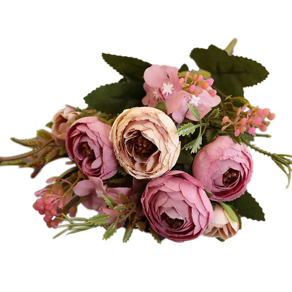1 шт. искусственная чайная роза гортензия искусственный сад цветок DIY домашний декор фото реквизит Fashjon