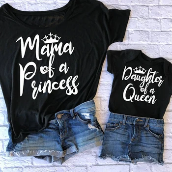 

1pcs Cool Fashion Mama of a Princess - Mom and Me - Mommy and Me Shirts - Mom Life Shirt - Mothers Day Gift - New Mom Gift - Mea