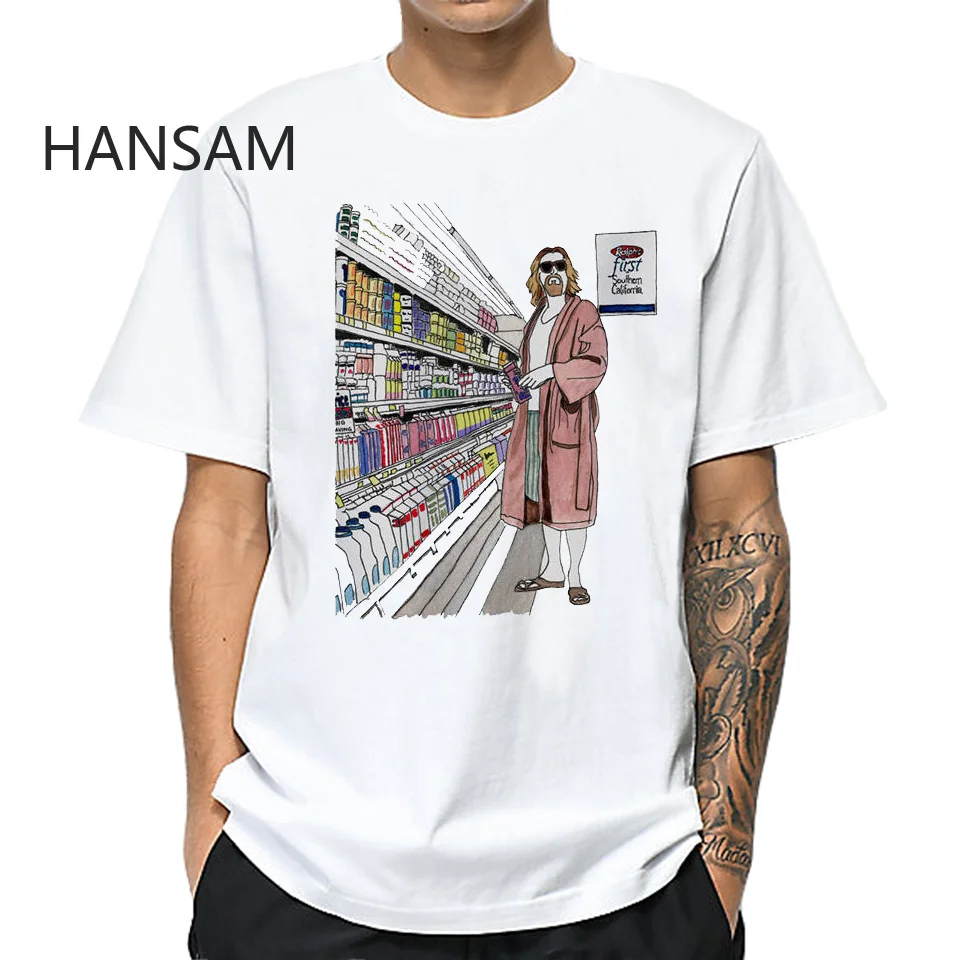 Большой Lebowski Dude футболки для мальчиков мультфильм футболка Homme модные с коротким