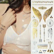 1Pcs Body Paint makeup gold tattoo flash tattoos temporary tattoo makeup metalic tatto body bronzer maquillaje face paint