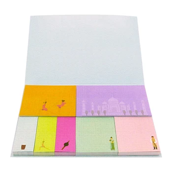 

4A Printed Sticky Notes,Kawaii Cute Stationery Memo Pad,Self-Stick Notes,INDIA TAJ MAHAL,Close Size: 4 1/2 x 6 Inches,4A 8666