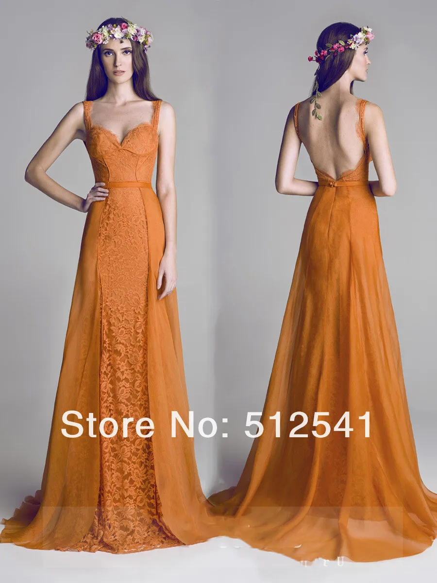 

2014 New Arrive Lace Prom Dresses Sheath Sweetheart Ruffl Organza Open Back Summer Girl Gowns yk8R702