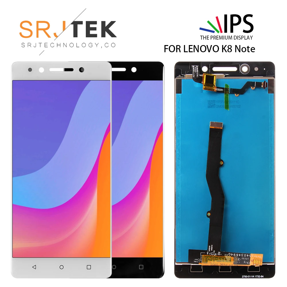 SRJTEK 5 ''дисплей для LENOVO K8 Note LCD с сенсорным экраном дигитайзер ЖК-дисплей