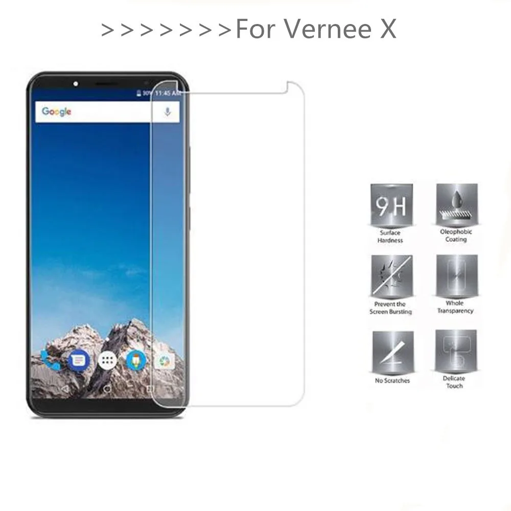 

2PCS Tempered Glass For Vernee X Screen Protector Transparent Protective Film For Vernee X Phone Glass