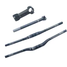 FCFB matte Carbon Bicycle MTB Handlebar SET Bike Rise/Flat Handlebar road Stem carbon Seatpost Cycling Mountain  Race Face xxx  