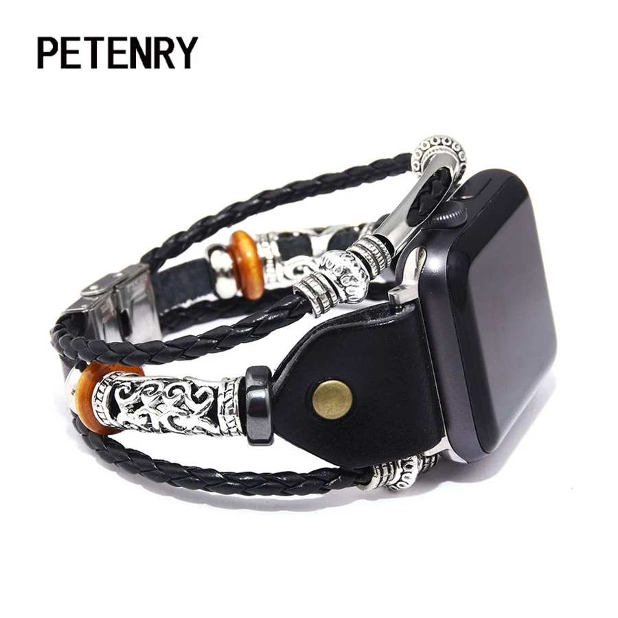 

Leather Band for Apple Watch Band 40mm 44mm Series 4 3 2 1 Retro Bracelet for iWatch Strap 38mm 42mm Accessories for Apple Watch