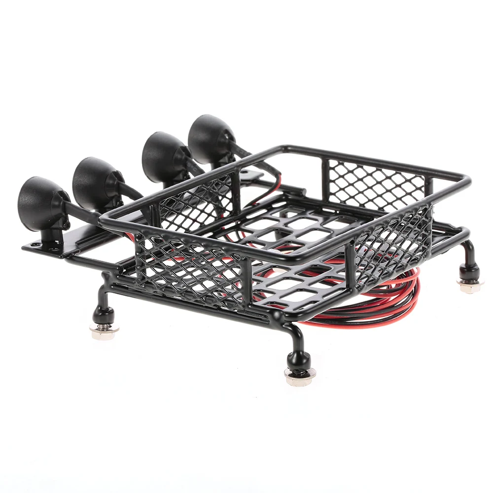 Багажник на крышу багажник с светильник кой для 1/10 RC Crawler Axial SCX10 D90 110 Traxxas TRX 4 Tamiya HSP
