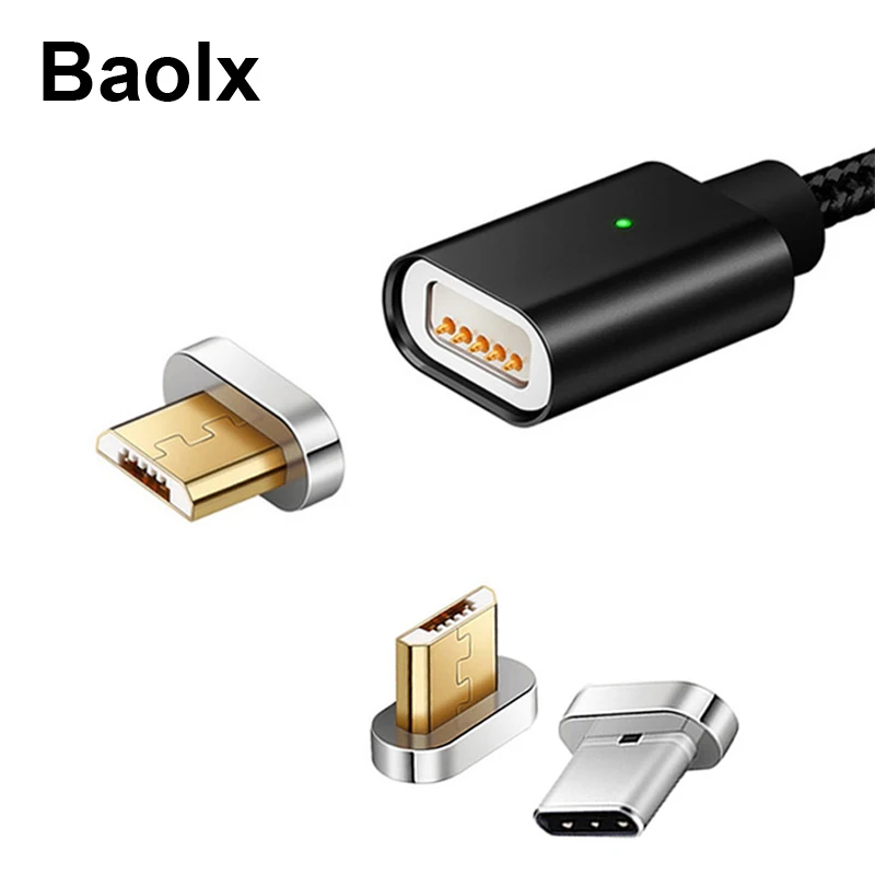 

Magnetic Cable Type C USB/IOS/Micro USB Braided USB-C Fast Charger Magnet Charging Cable For iPhone Samsung Android Smart Phone