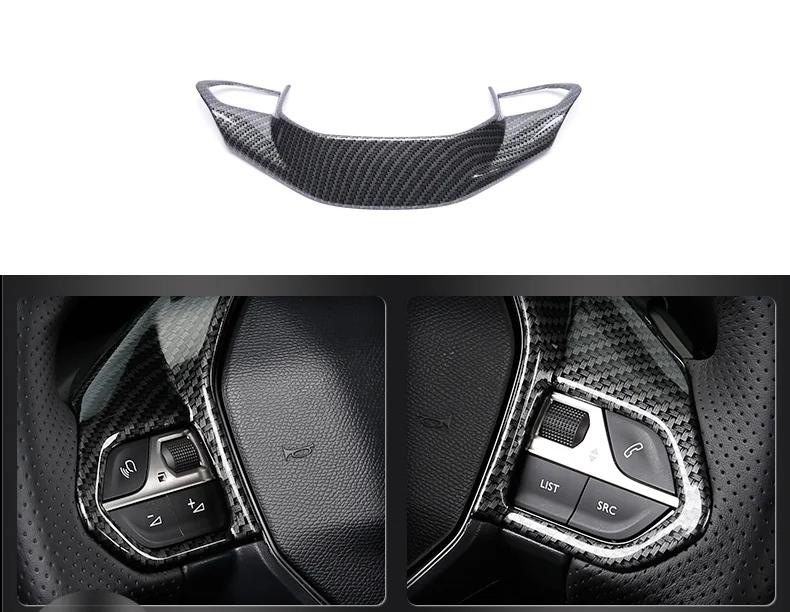 ABS автомобильный Стайлинг руль с блестками Наклейка декоративная накладка 3D наклейка s для peugeot 3008 GT аксессуары