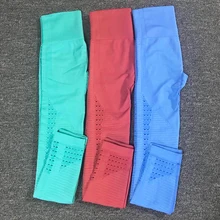 Энергетические бесшовные леггинсы с высокой талией, женские штаны для фитнеса, тренировок, йоги, хип-ап, супер эластичные спортивные колготки для бега, спортзала