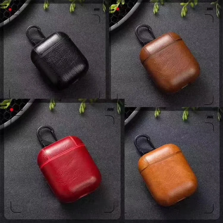 

Luxurious Business PU Leather Bluetooth Wireless Earphone Protective Cover Case For Apple AirPods Air pods 2019 Charging Box