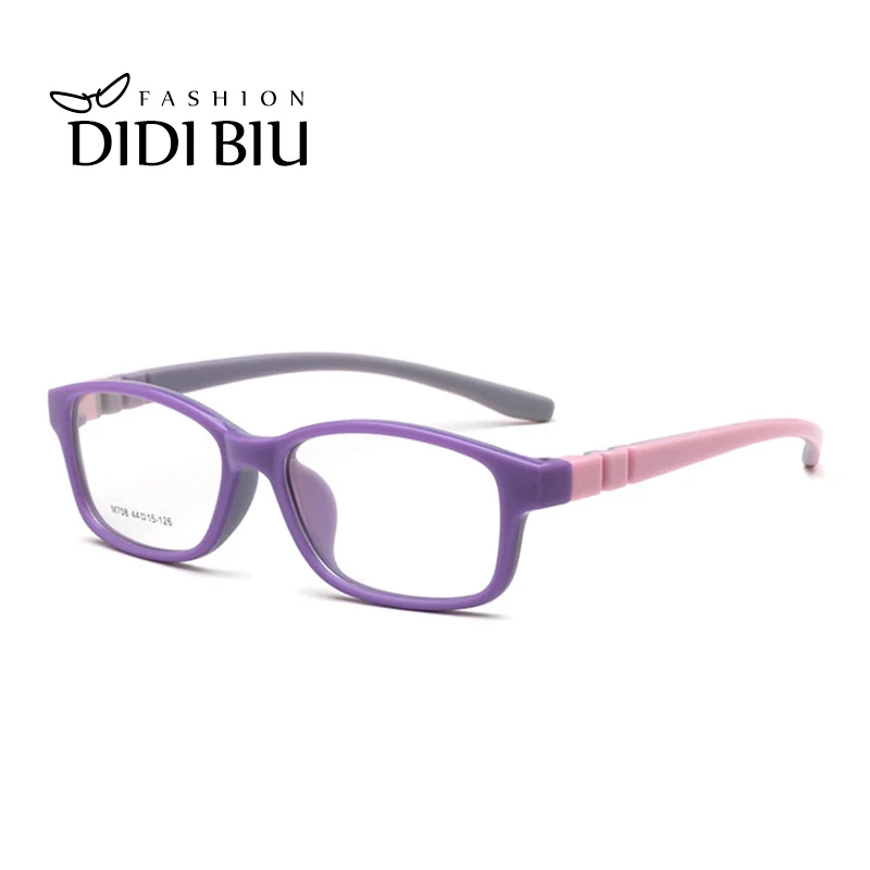 DIDI детские очки при близорукости, оправа, Детские прямоугольные TR90 оптические очки по рецепту, оправа для мальчиков и девочек, винтажные очки CN988 - Цвет оправы: C5 Purple Pink