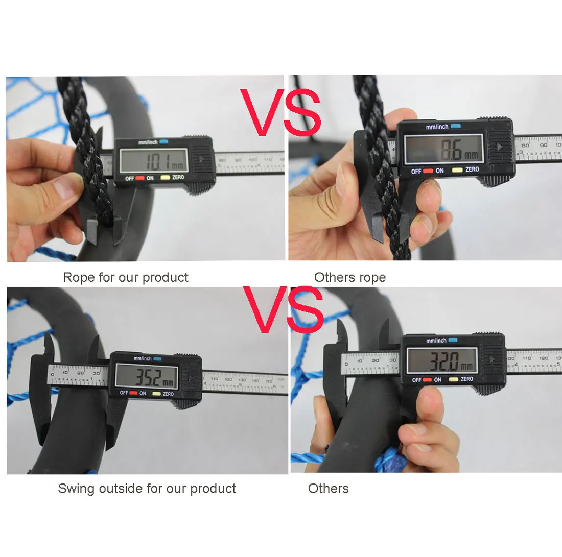 Детские круглые качели-гнезда для помещений и улицы, Детские сетчатые веревки, Детские подшипниковые игрушки 200 кг диаметр 60 см