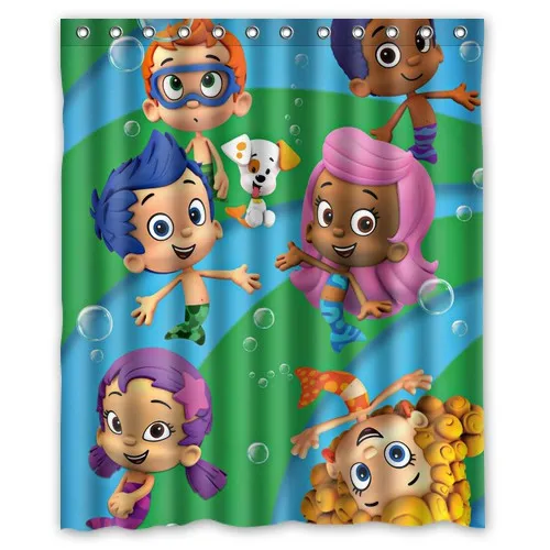 Декорации Декор для дома bubble guppies ванная занавеска для душа 6" x 72" 6" x 72" - Цвет: Лиловый