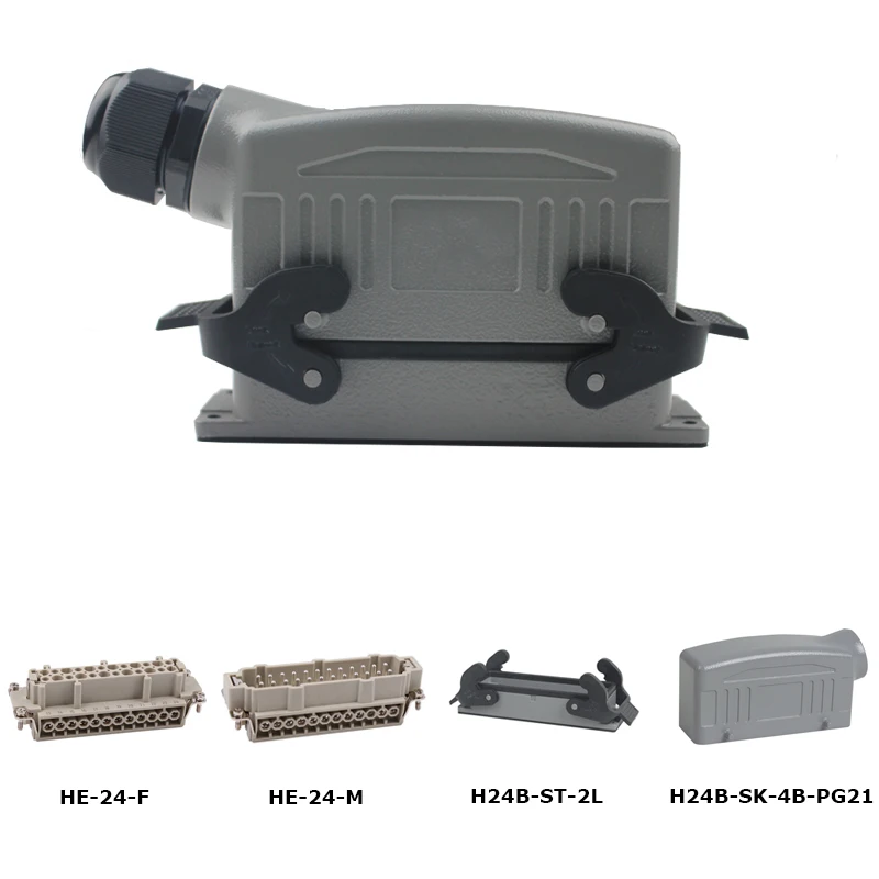 

HE-024 a Whole set 24pins jack screw Heavy Duty Connector 16A 500V car-styling