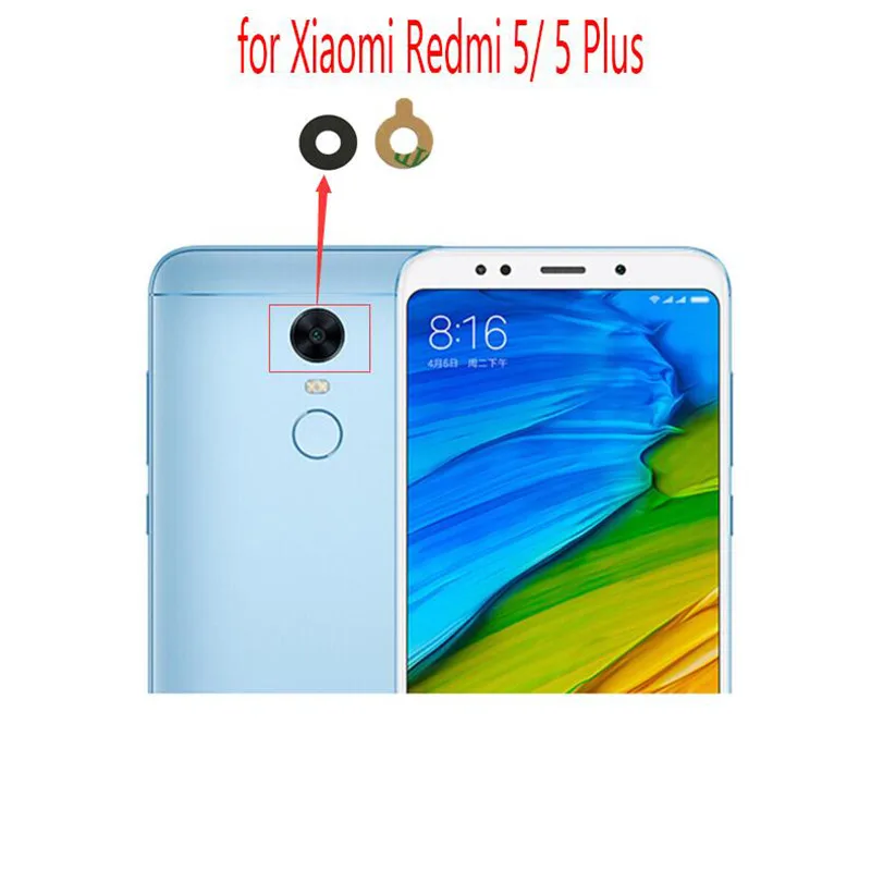 2 шт. для Xiaomi Redmi 5/Redmi 5 Plus камера Стекло Объектив задняя камера стекло объектив с клеем ЗАМЕНА Запасные части