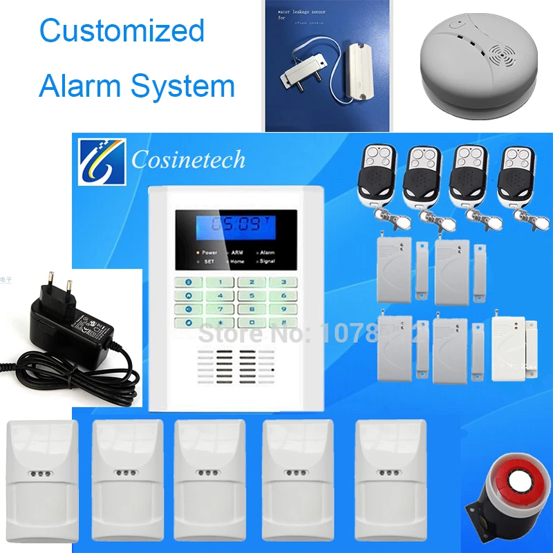 

Good quality GSM PSTN alarm system Wireless wired home security Alarm System with pet immune friendly PIR sensor,smoke sensor