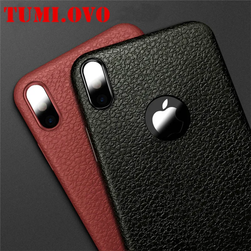 

Ultra Slim Phone Cases for iPhone 6 6S 7 8 Plus X Cover Leather Skin Soft TPU Silicone Case for iPhone 6S 7 8 Shell Capa Fundas