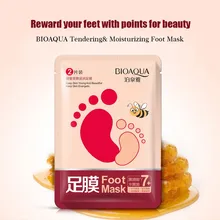 BIOAQUA 1 пара пополнение Анти-выковырять 40 г мягкий мед маска для ног из натуральной кожи увлажняющий уход за кожей