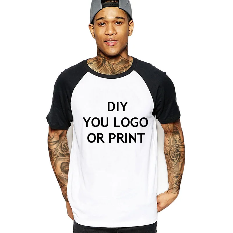 

Diy Custom Logo Your Own Design Print T Shirt Customized Text Photo Uniform Company Team TSHIRT Apparel Advertising Men T-shirt