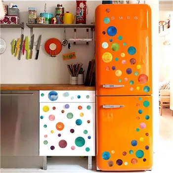 

80 Dots Wall Sticker Polka Circle Decals For Refrigerator Cabinet Table Stickers Maison Self-adhesive Film 45*50CM