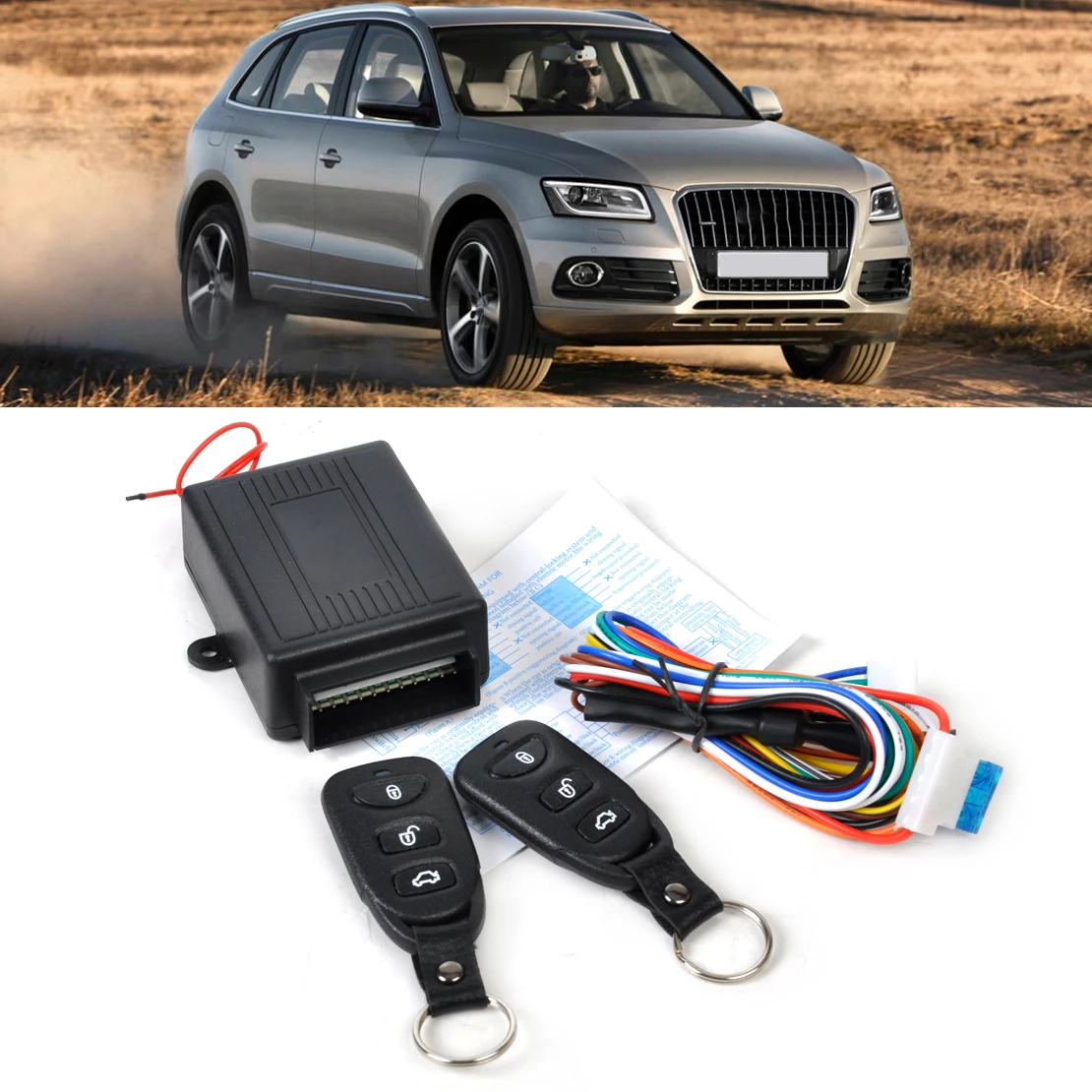 DWCX Universal Car Remote Control Central Door Lock Kit Vehicle Keyless