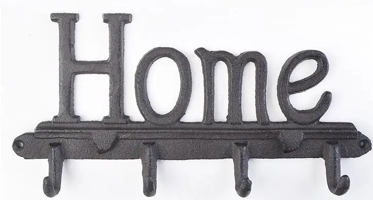 

Decorative Hanger Hooks Home Design Black Wall Mounted 4 Coat Hooks Clothing Towel Hat Bag Key Hanger Rack Garment Rack