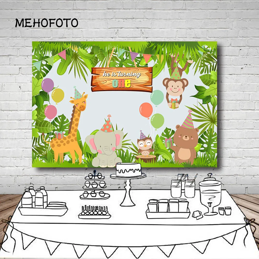 Animal Backdrop Baby Shower Banner Personalized Decoration