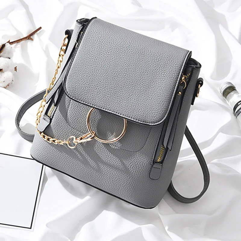 

New Style Women Mini Crossbody Bag Backpack Dual Use Lady Travel PU Leather Shoulder Bags