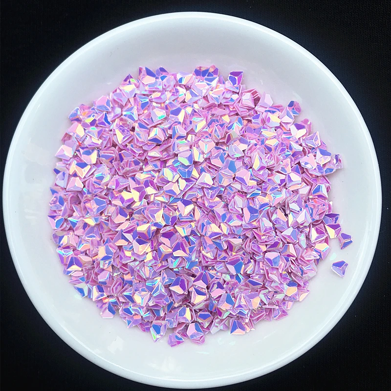 

4000Pcs/Lot Lila 3mm Diamond Shape Sequins 3D PET Loose Sequin Paillettes Party Craft,DIY Nail art,Wedding Decoration confetti