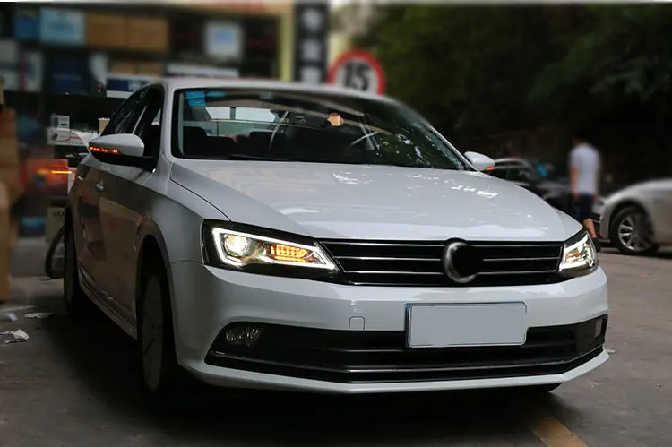 Автомобильный стильный головной светильник s для VW Jetta 2011- светодиодный головной светильник VW Jett Светодиодный дневной ходовой светильник светодиодный DRL Bi-Xenon HID