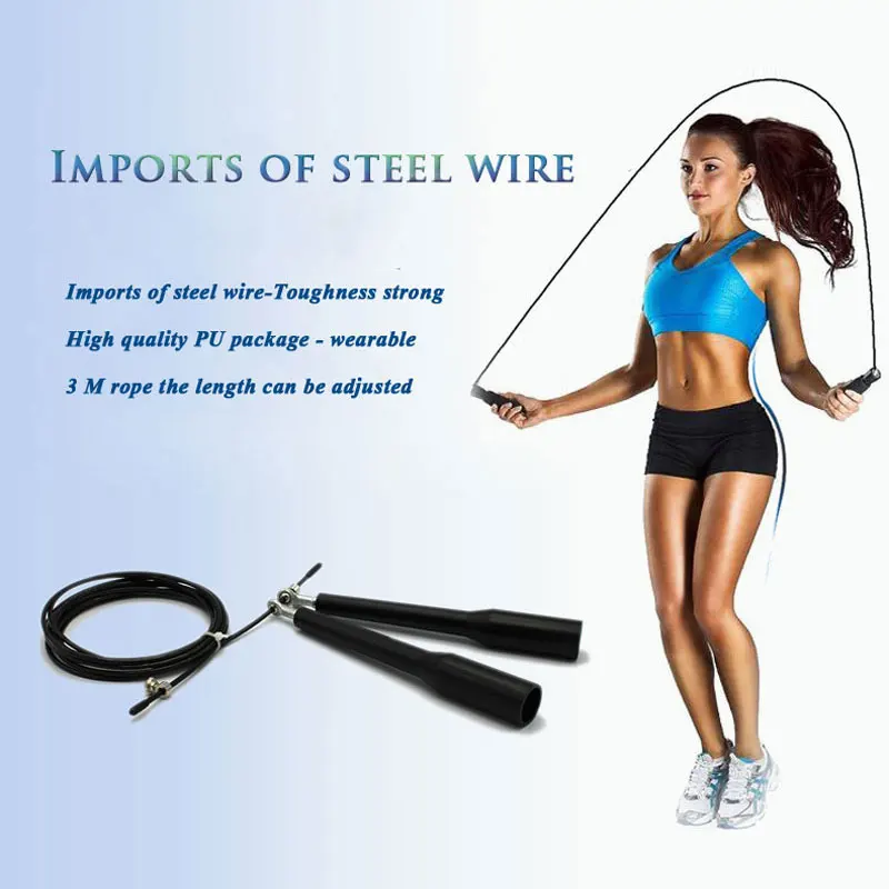 3m Imports of steel wire Bearing Adjustable Jump Rope Speed Fitness Aerobic Jumping Exercise