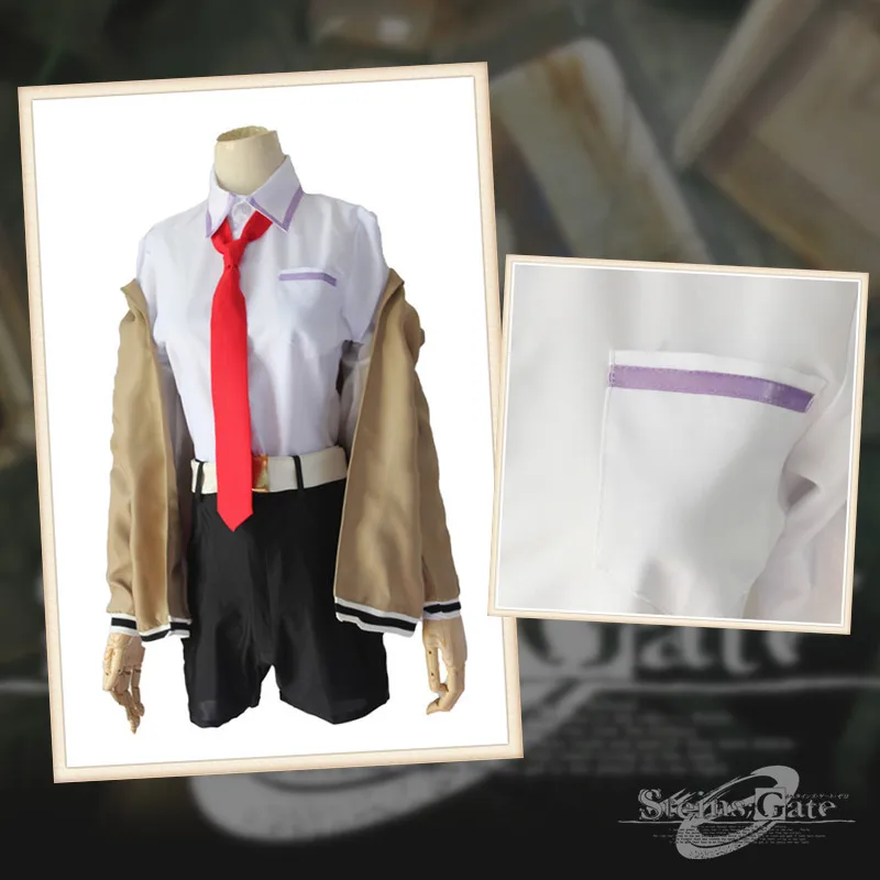 Makise Kurisu cosplay costumes Japanese anime game Steins Gate 0 clothing Halloween costumes