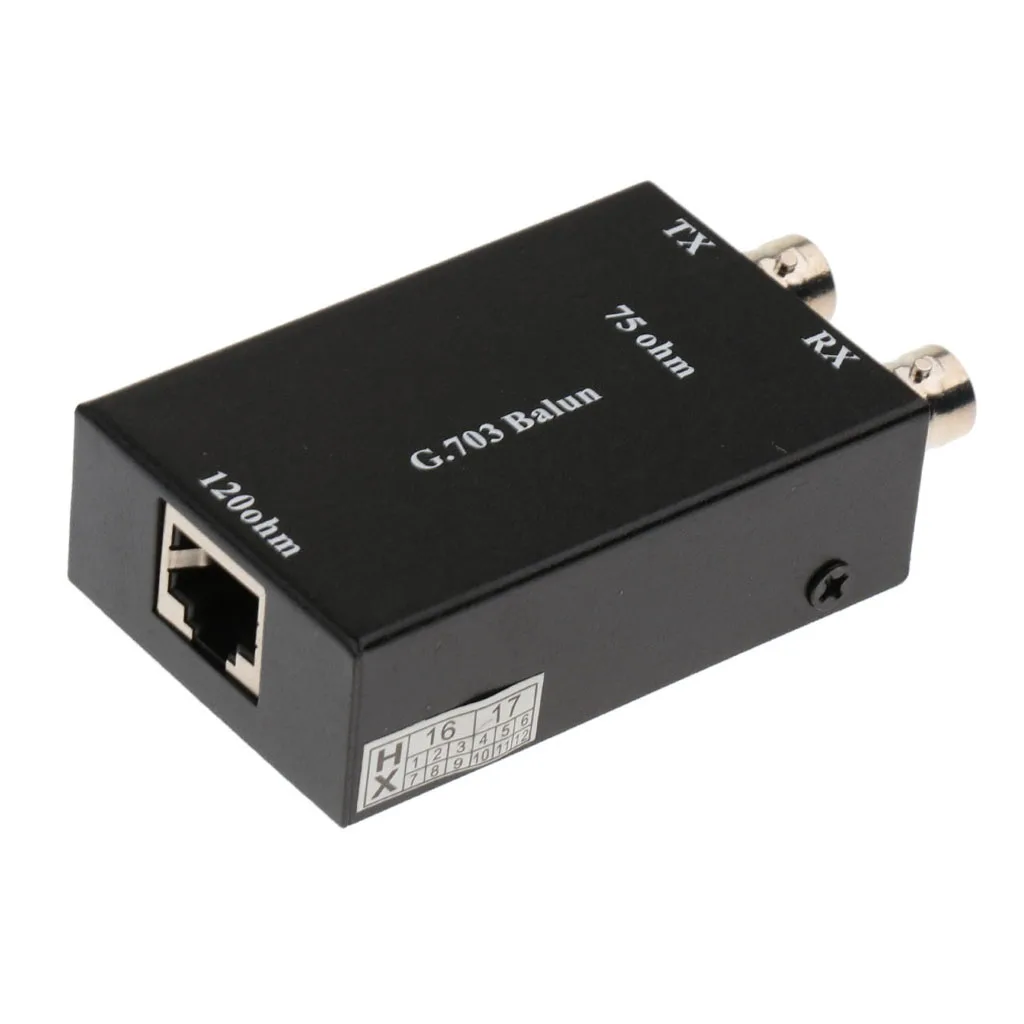

Premium BNC to RJ45 Media Converter Coax to Ethernet Video Balun Adapter ITU/CCITT G.703