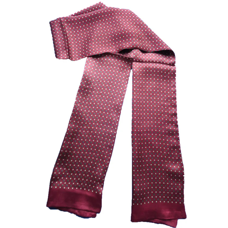 Мужской длинный шарф из чистого шелкопряда, мужской двухслойный шейный платок, Осень-зима, с принтом, Bufandas Hombre, Красная клетка