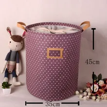 Zakka корзина для хранения пасторальная точка луч порт розовый коричневый зеленый фиолетовый четыре цвета Варианты/холст корзина для белья