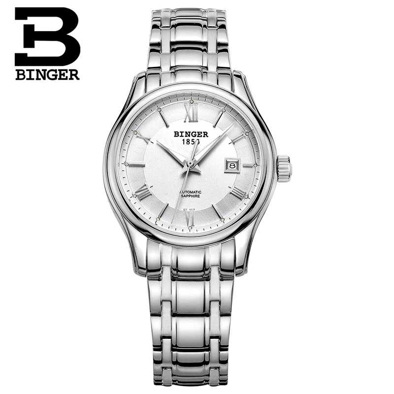 Швейцарские BINGER женские часы люксовый бренд часы для женщин механические наручные часы сапфир нержавеющая сталь montre femme B5002L
