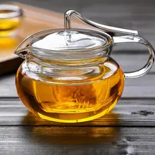 Толще анти-горячие Стекло давление на горшок прозрачный Чай комплект Стекло термостойкие Ароматические Чай горшок Чай чашки