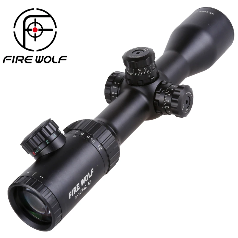 FIRE WOLF Mil Dot Reticle Red Green illumination 3 12x42 SF