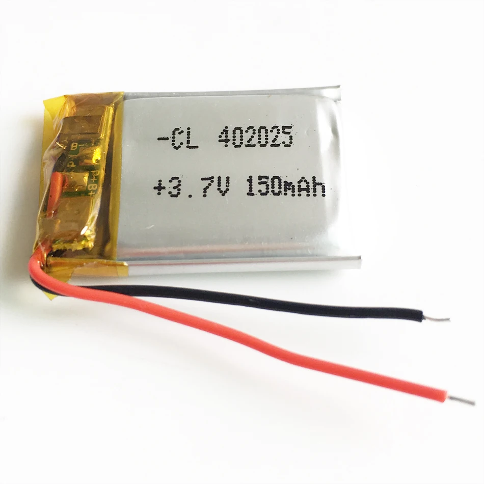Bateria de Polímero de Lítio Fone de Ouvido Recarregável para Mp3 Gps do Bluetooth Lote 150 Mah Lipo Bateria Relógio Inteligente 402025 10 Pcs 3.7 v - Image 4