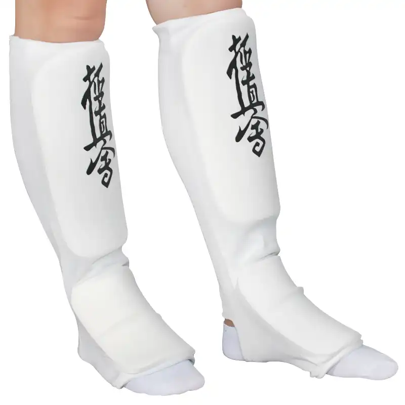 Martial Arts Cloth Shin Guard Taekwondo MMA Foot Protective Gear Protector for Sparring