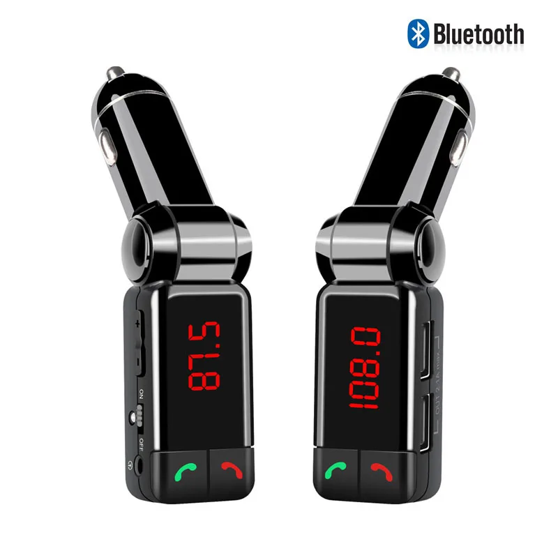 

Mini Car FM Transmitter Handsfree USB AUX Mp3 Player FM Transmitters Bluetooth Car Kit Modulator LED Display Dual USB Charger