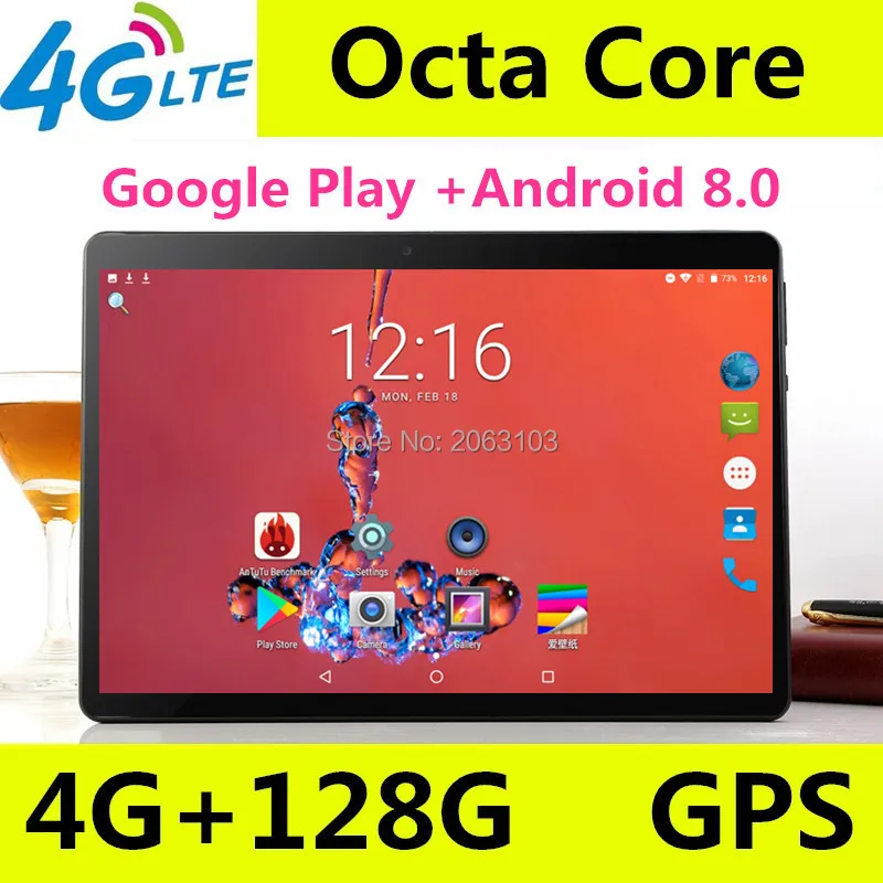 

Android 8.0 Tablets 10.1 Google Play Store OS 10 inch 4G FDD LTE tablet 4GB RAM 128GB ROM 1920*1200 IPS Dual SIM Cards Kids Gift
