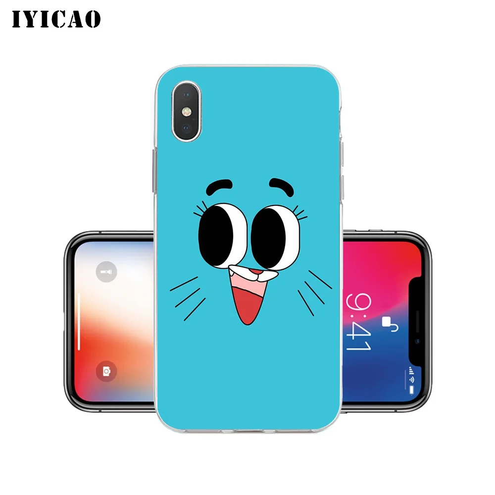 IYICAO Мягкий силиконовый чехол для iPhone X XR XS MAX 6 6s 7 8 Plus 5 5S SE TPU|Чехлы-накладки| |
