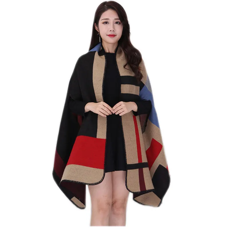 

2019 Scarves Women Scarf Pashmina Cashmere Ponchos And Capes Top Quality Plaid For Ladies Pashmina For Dress Luxury Brand Scarfs