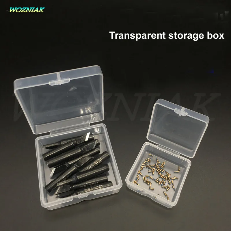 

10pcs/lot Mini transparent Small parts storage box for IC chip Hard disk A8 A9 Screw Iron Electronic accessories box