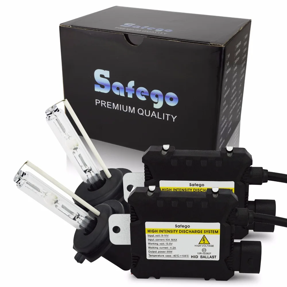 Safego kit Xenon Hid Kit 55W H4 H1 H3 xenon H7 H8 H10 H11 H27 HB3